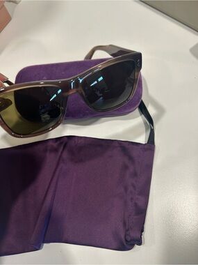 Gucci Brown Gradient Frame Sunglasses with Dark Lenses